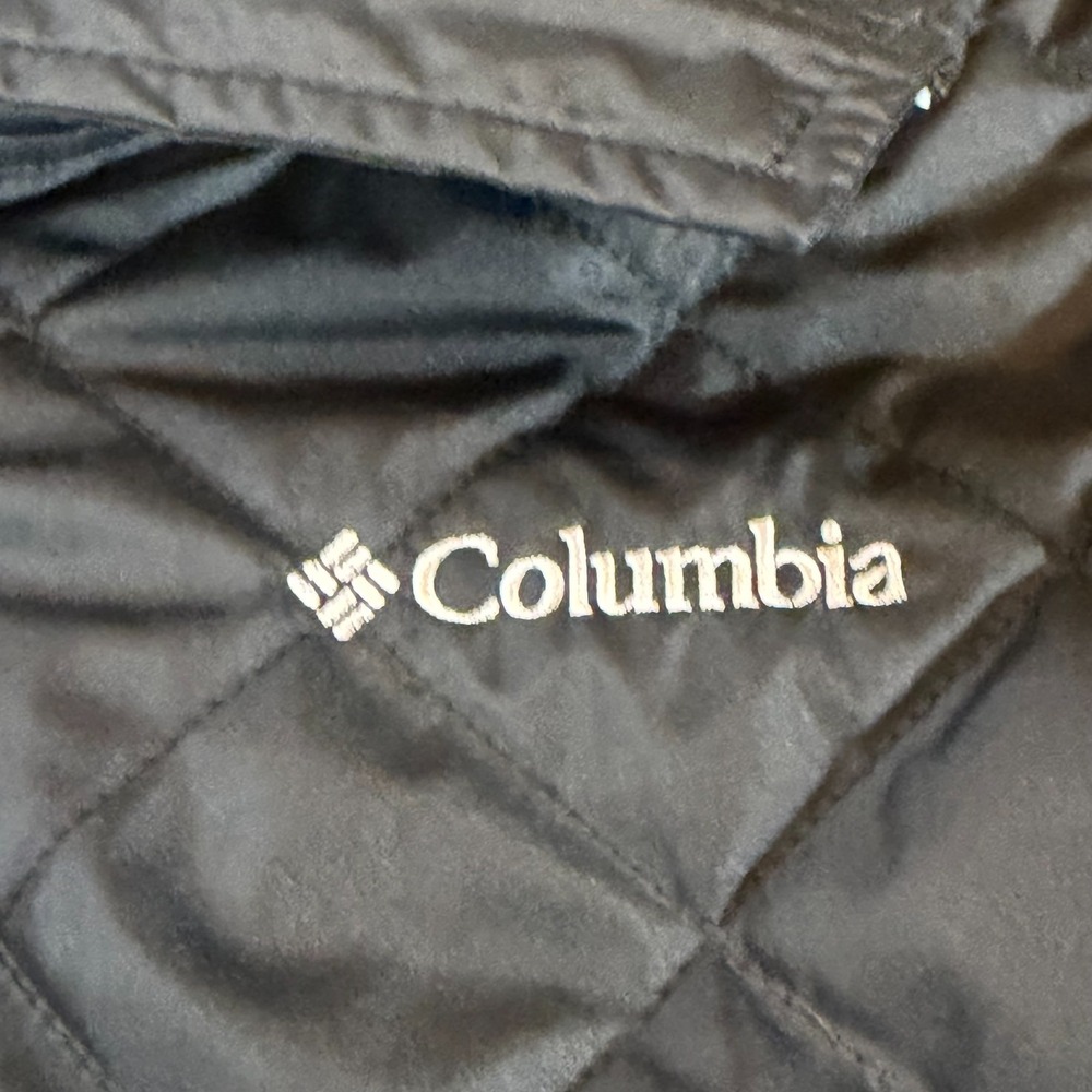 Columbia Jacket Womens S Black Copper Crest Coat Long Fur Lined Diamond Quilted - Picture 8 of 11